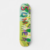 zomerbloemen persoonlijk skateboard (Voorkant)