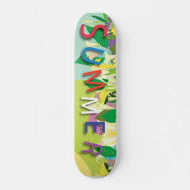 zomerbloemen persoonlijk skateboard