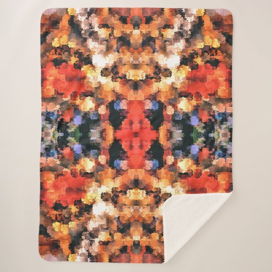 ZOMERBLOEMEN SHERPA DEKEN (Voorkant)