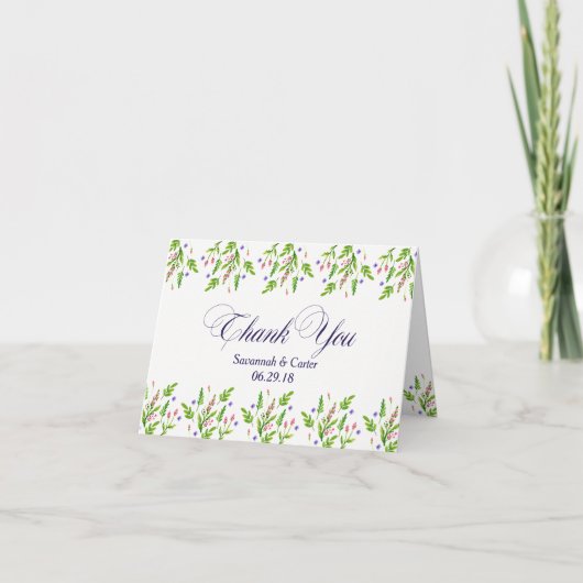Zomerbloemen Speciale Gelegenheid/Bruiloft Bedankt (Voorkant)