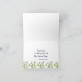 Zomerbloemen speciale gelegenheid/bruiloft dank u bedankkaart (Binnen)