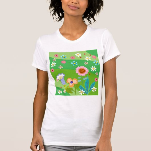 zomerbloemen t-shirt (Voorkant)