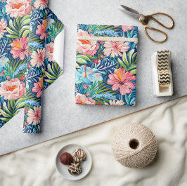 Zomerbloemen Tropisch Mooie Bloemmotief Cadeaupapier