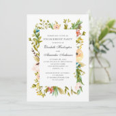 Zomerbloemen. Tuin bloemenverlovingsfeest Kaart (Staand voorkant)