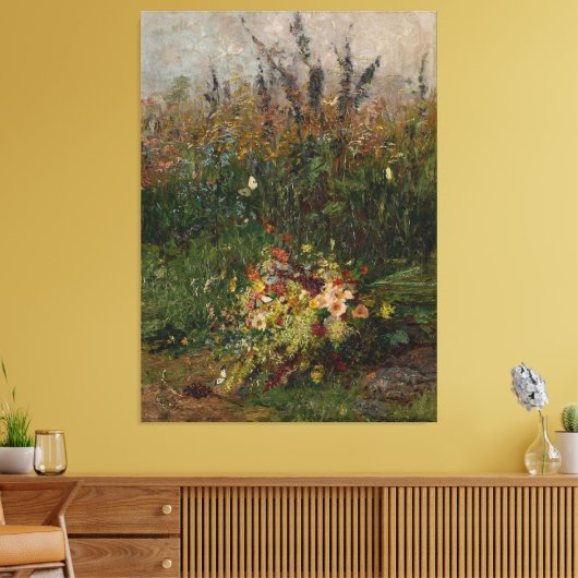 Zomerbloemen van het veld canvas afdruk (Insitu (Woonkamer))