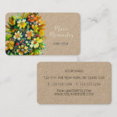 Zomerbloemen waterverf visitekaartje (Voorkant / Achterkant)