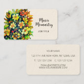 Zomerbloemen waterverf visitekaartje (Voorkant / Achterkant)