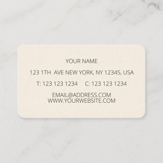 Zomerbloemen waterverf visitekaartje (Achterkant)