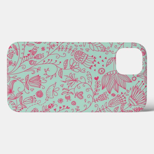 Zomerbloempatroon Case-Mate iPhone Case (Achterkant (horizontaal))