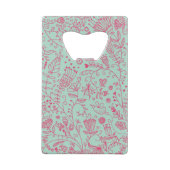 Zomerbloempatroon Creditkaart Flessenopener (Achterkant)