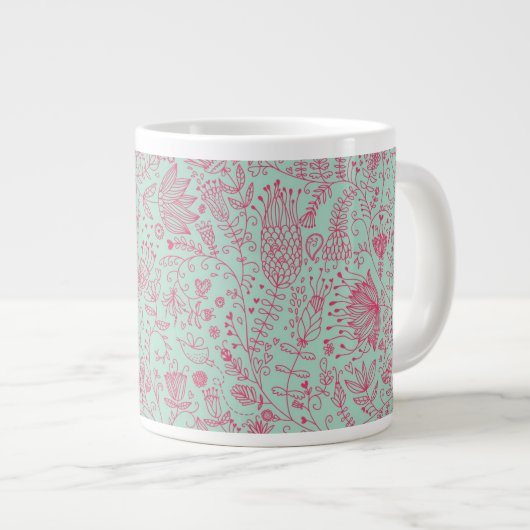 Zomerbloempatroon Grote Koffiekop (Voorkant rechts)