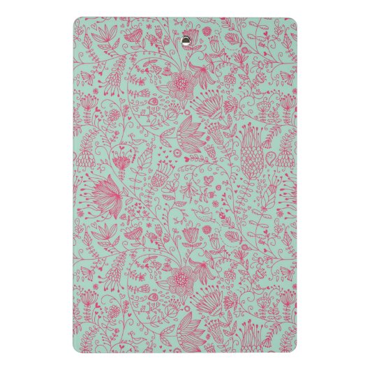 Zomerbloempatroon Mini Klembord (Achterkant)