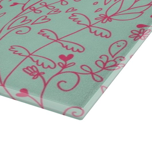 Zomerbloempatroon Snijplank (Hoek)