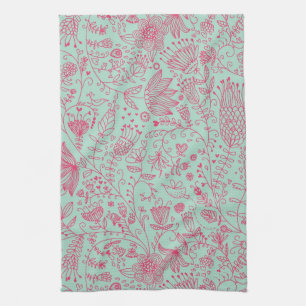 Zomerbloempatroon Theedoek