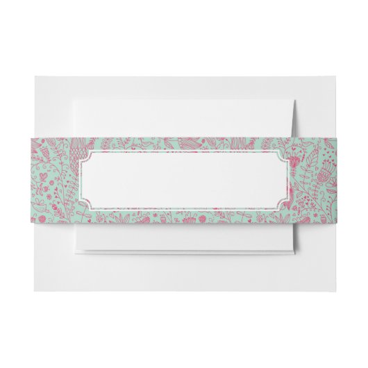 Zomerbloempatroon Uitnodigingen Wikkel (Voorkant Voorbeeld)