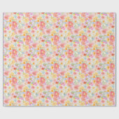 Zomerbloesem Bloemenpatroon Cadeaupapier (Vlak)