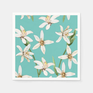 Zomerbloesem in Lemon blauwgroen  Servet