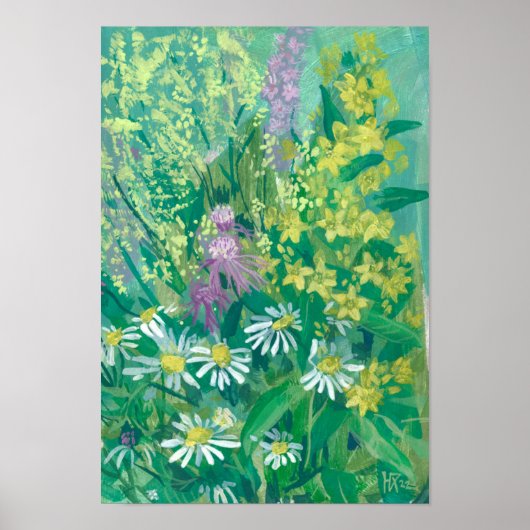Zomerbloesem Wildbloemen Meadow Bloemen Bloemen Bl Poster (Voorkant)