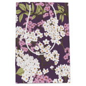 Zomerbloesems op Paarse Medium Cadeauzakje (Voorkant)