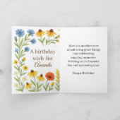 Zomerbloesems Verjaardagswensen Kaart (Binnen)