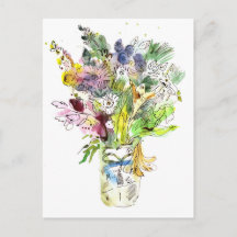 Zomerboeket Aquarel en Inkt