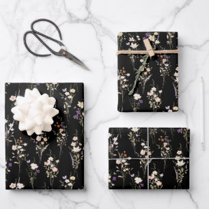 Zomerboeketten van wilde bloemen inpakpapier vel