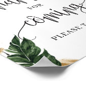 Zomerboho tropische bedankt voor aankomend bord poster (Hoek)