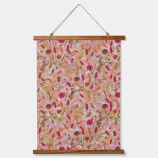 zomerboho wildbloem pampasgras hangend wandkleed