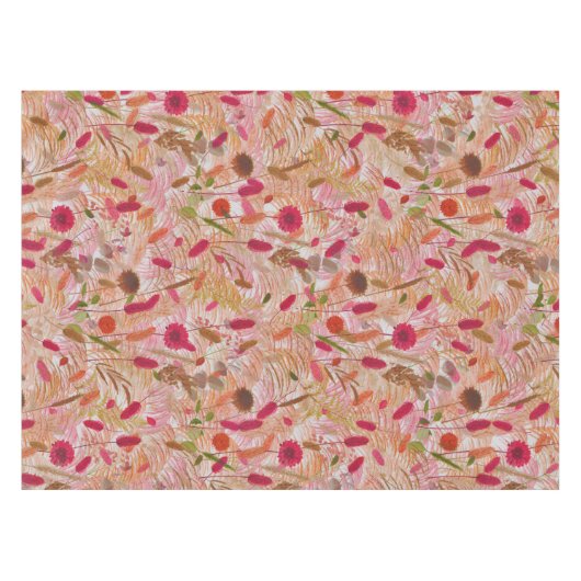  zomerboho wildbloem pampasgras tafelkleed (Voorkant (Horizontaal))