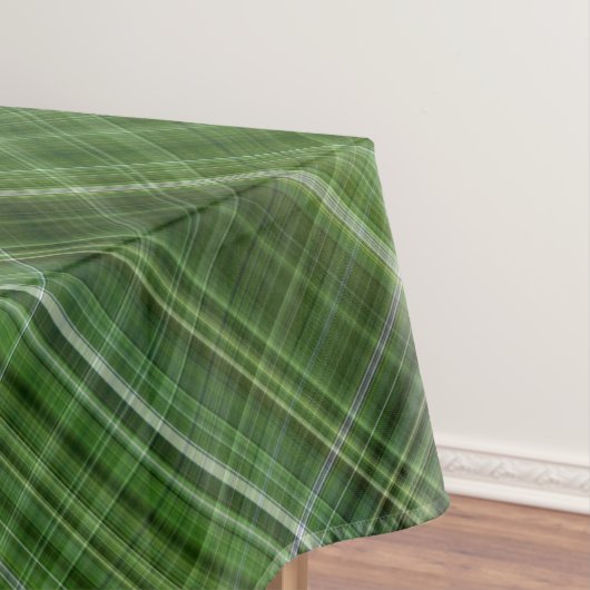 Zomerbomen groen en wit geplakt tafelkleed (Voorbeeld)