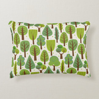 Zomerbomen: groen naadloos patroon accent kussen