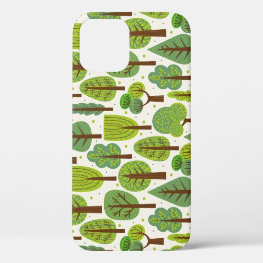 Zomerbomen: groen naadloos patroon Case-Mate iPhone case (Achterkant)