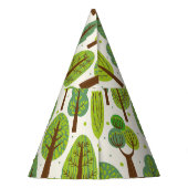 Zomerbomen: groen naadloos patroon feesthoedjes (Achterkant)