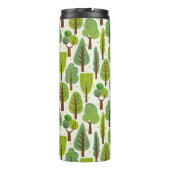 Zomerbomen: groen naadloos patroon thermosbeker (Achterkant)