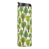 Zomerbomen: groen naadloos patroon thermosbeker (Geroteerd rechts)