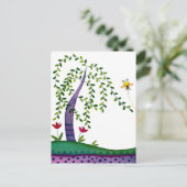 zomerboom briefkaart (Staand voorkant)