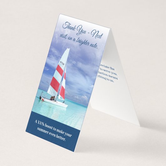 Zomerboost - Vouwkaart bedankkorting Kaart (Voorkant)