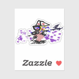 Zomerboot en vis sticker