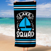 Zomerboot Lake Squad met Stripe Border Strandlaken