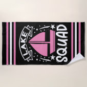 Zomerboot Lake Squad met Stripe Border Strandlaken (Voorkant)