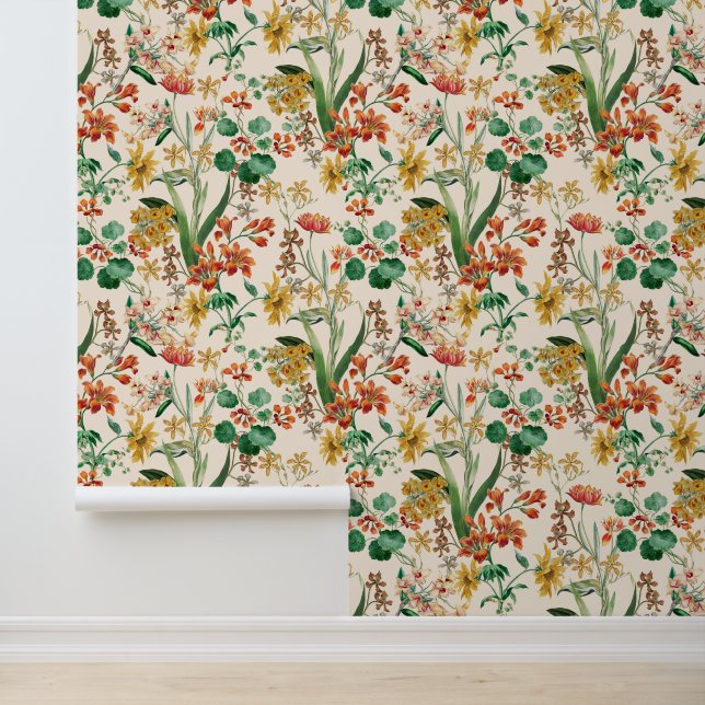  zomerbotanische orchideeënbloemen behang (Applicatie)