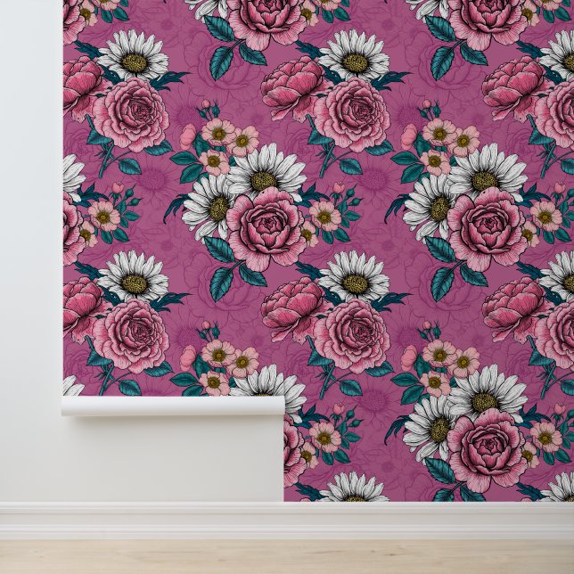 zomerbouquets 2 behang (Applicatie)