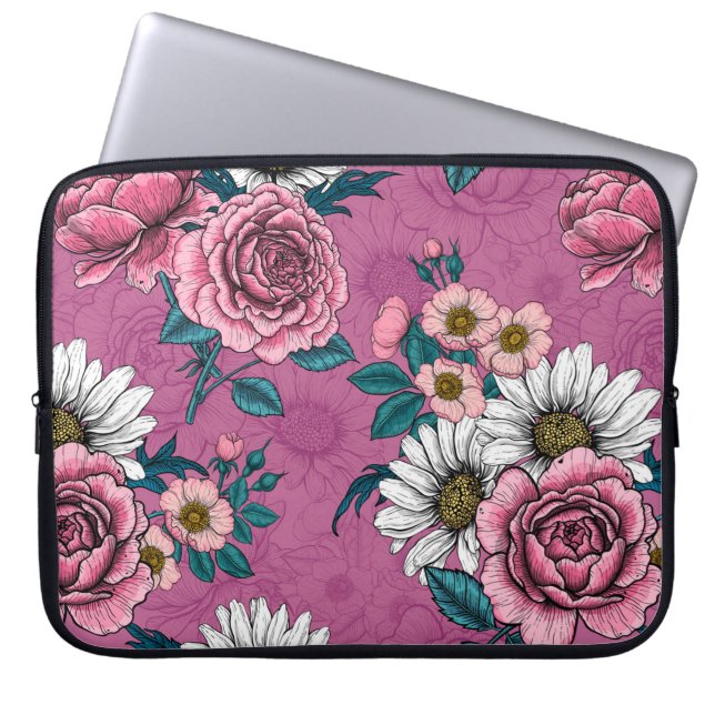 zomerbouquets 2 laptop sleeve (Voorkant)
