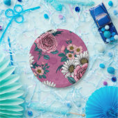 zomerbouquets 2 papieren bordje (Feest)