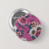 zomerbouquets 2 ronde button 5,7 cm (Voorkant /achterkant)