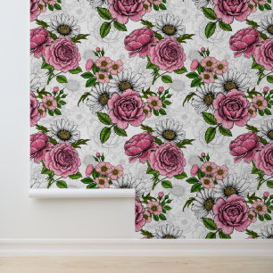 zomerbouquets behang