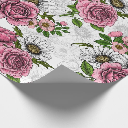 zomerbouquets cadeaupapier (Hoek)