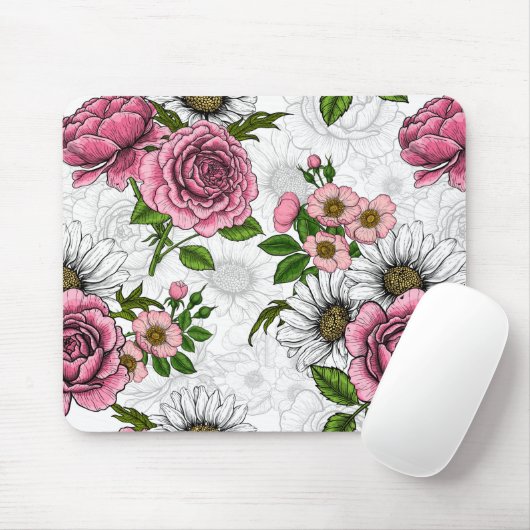 zomerbouquets muismat (Met muis)