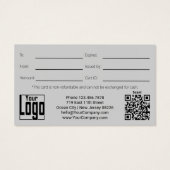 Zomerbranding · Script · Sunset Cadeaubon Visitekaartje (Achterkant)