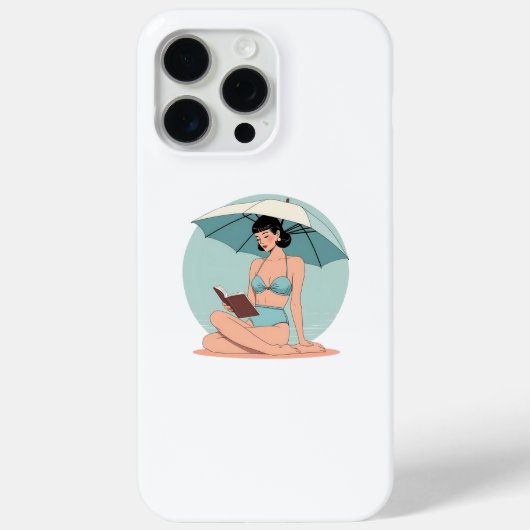 Zomerbries Bikini Meisje – Retro Strand Sfeer Case-Mate iPhone Case (Achterkant)
